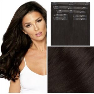 Cashmere Hair Black Brown Seamless Extensions